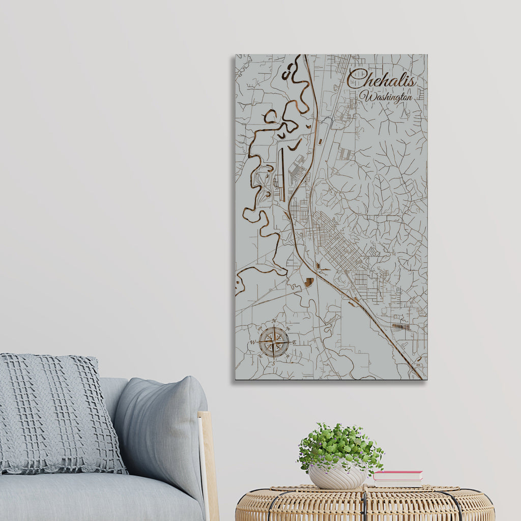 Chehalis, Washington Street Map – Fire & Pine