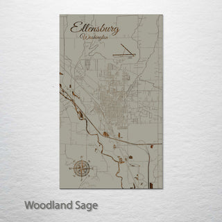 Ellensburg, Washington Street Map