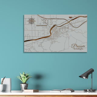 Prosser, Washington Street Map