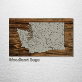 Washington Isolated Map - Fire & Pine