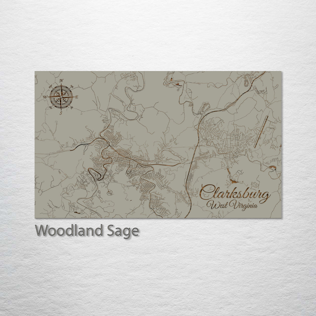 Clarksburg, West Virginia Street Map