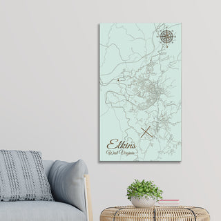Elkins, West Virginia Street Map