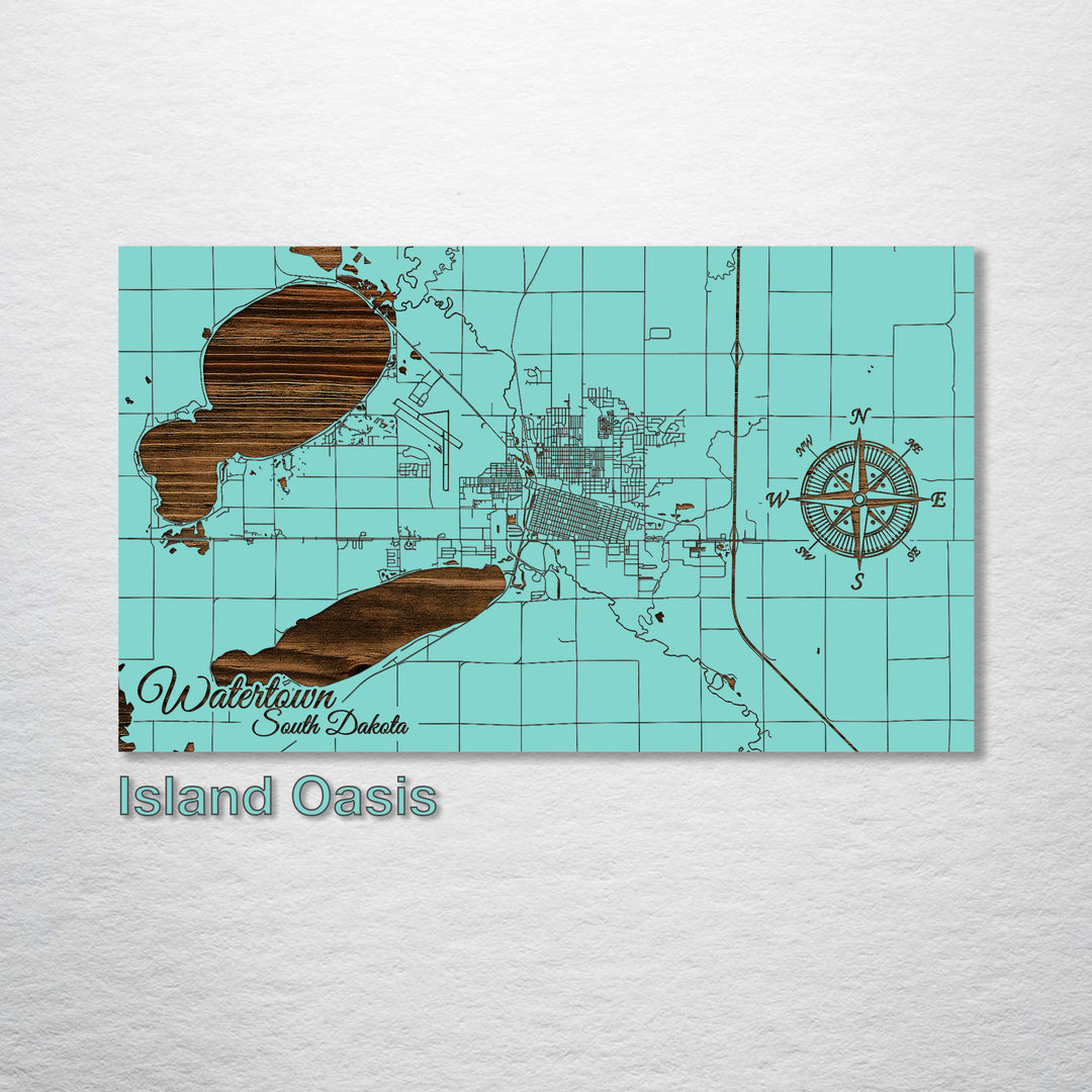 Watertown, South Dakota Street Map - Fire & Pine