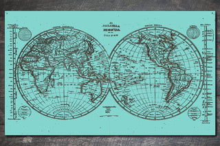 Historic Hawaiian World Map - Fire & Pine