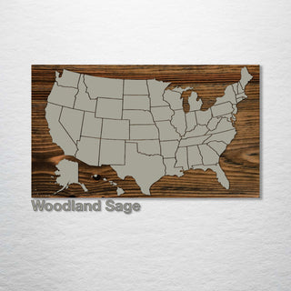 Blank United States Map - Fire & Pine