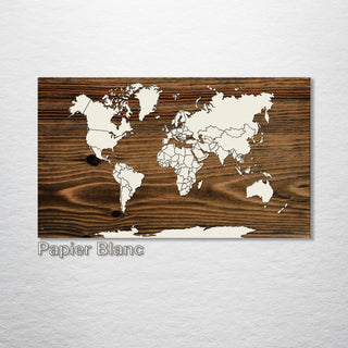 Blank World Map w/ Antarctica - Fire & Pine