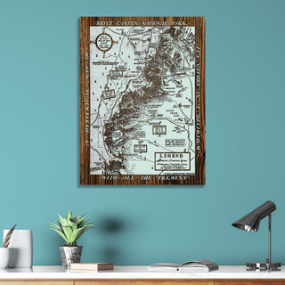Bryce Canyon National Park Hysterical Map - Fire & Pine