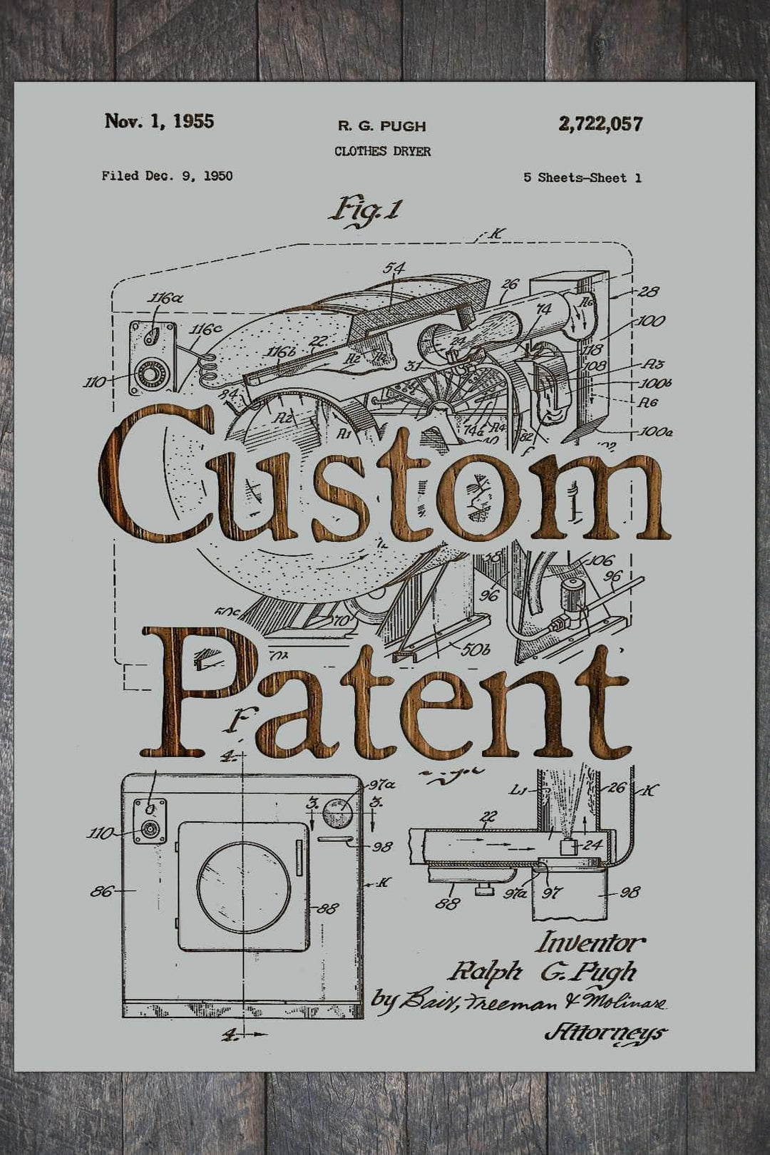 Custom Patent - Fire & Pine