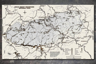 Great Smoky Mountains Map 1980 - Fire & Pine