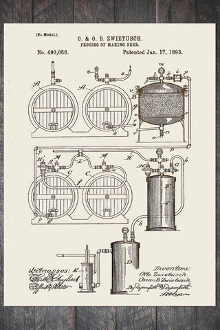 Process of Making Beer 1893 - Fire & Pine