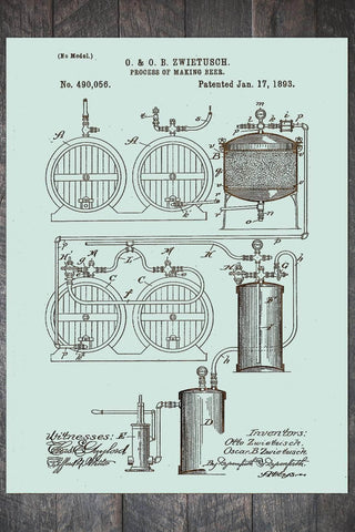 Process of Making Beer 1893 - Fire & Pine